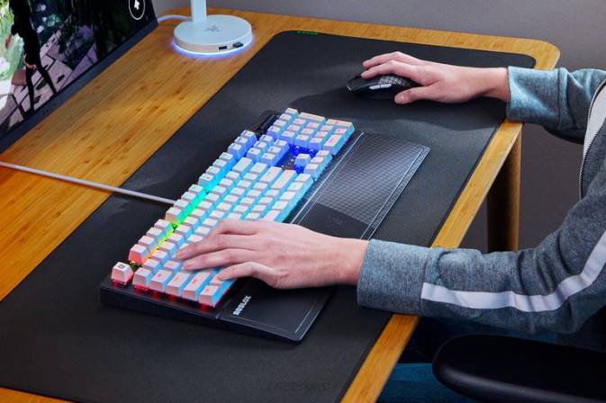 educacion fisica Razer blackwidow v3 - interruptor verde - nosotros - edición roblox blanco 222R59 teclado