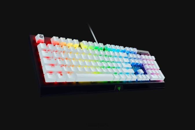 educacion fisica Razer blackwidow v3 - interruptor verde - nosotros - edición roblox blanco 222R59 teclado