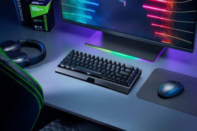 educacion fisica Razer blackwidow v3 mini hyperspeed - edición fantasma - interruptor amarillo - nosotros negro 222R64 teclado