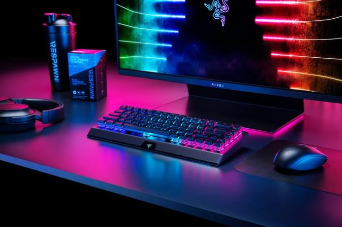 educacion fisica Razer blackwidow v3 mini hyperspeed - edición fantasma - interruptor amarillo - nosotros negro 222R64 teclado