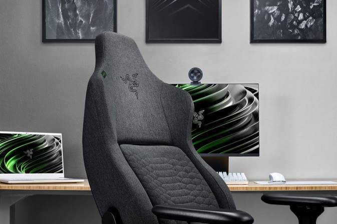 educacion fisica Razer iskur - tela gris oscuro un color 222R137 silla de juego