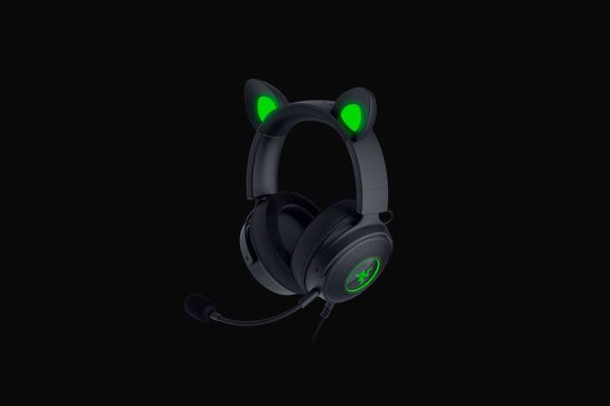 educacion fisica Razer gatito kraken v2 pro negro 222R103 creación de contenido
