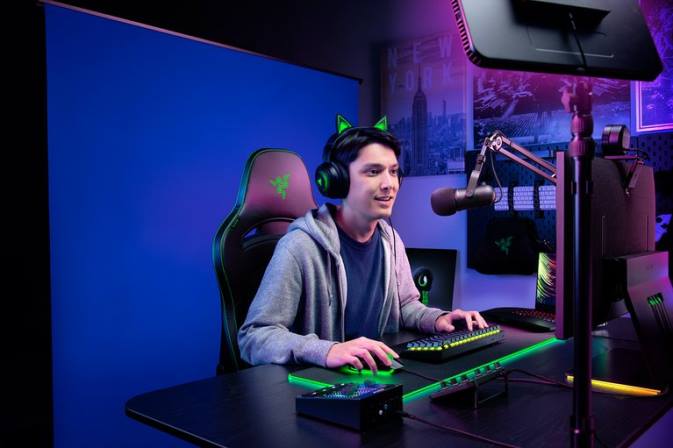 educacion fisica Razer pantalla trasera azul 222R114 creación de contenido