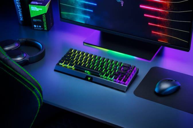 educacion fisica Razer blackwidow v3 mini hyperspeed - edición fantasma - interruptor amarillo - nosotros negro 222R64 teclado
